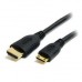 StarTech.com 2m High Speed HDMI Cable with Ethernet HDMI to HDMI Mini - Cabo HDMI com Ethernet - HDMI macho para 19 pin mini HDMI Type C macho - 2 m - blindado - preto