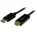 StarTech.com 6.5 ft / 2m DisplayPort to HDMI converter cable - 4K (DP2HDMM2MB) - Cabo adaptador - DisplayPort macho para HDMI macho - 2 m - preto - suporte de 4K - para P/N: DK30CH2DEP, DK30CH2DEPUE, DK30CH2DPPD, DK30CH2DPPDU, DK30CHDDPPD, DK30CHDPPD