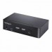 StarTech.com USB C KVM Switch, 2 Port DisplayPort KVM w/ 4K 60Hz UHD HDR Video, 3.5mm Audio, USB Type C KVM Switch, 4x USB HID and 2x USB A 3.2 Gen 1 5Gbps Hub, Thunderbolt 3/4 Compatible - Hot Key Switching (SV231DPUCA) - Chave de KVM / áudio / USB