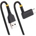 StarTech.com 6ft (2m) USB A to C Charging Cable Right Angle, Heavy Duty Fast Charge USB-C Cable, USB 2.0 A to Type-C, Durable and Rugged Aramid Fiber, 3A, S20/iPad/Pixel - High Quality USB Charging Cord (R2ACR-2M-USB-CABLE) - Cabo USB - USB (M) reto