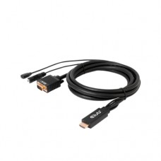 Cabo CLUB3D HDMI-VGA, 2m, 1080p, Macho/Macho