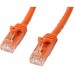 StarTech.com 1m CAT6 Ethernet Cable, 10 Gigabit Snagless RJ45 650MHz 100W PoE Patch Cord, CAT 6 10GbE UTP Network Cable w/Strain Relief, Orange, Fluke Tested/Wiring is UL Certified/TIA - Category 6 - 24AWG (N6PATC1MOR) - Cabo patch - RJ-45 (M) para R