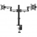 Startech Desk Mount Dual Monitor Arm, Desk Clamp VESA Compatible Monitor Mount for up to 32 inch Displays, Ergonomic Articulating Monitor Arm, Height Adjustable/Tilt/Swivel/Rotating - Double Monitor Arm (ARMDUAL3) - Kit de montagem - braço ajustável