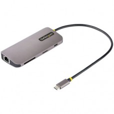 StarTech.com USB C Multiport Adapter, 4K 60Hz HDMI Video, 3 Pt 5Gbps USB-A Hub, 100W Power Delivery Pass-Through, GbE, SD/MicroSD, USB Type-C Mini Travel Dock, 12