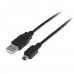 StarTech.com 2m Mini USB 2.0 Cable A to Mini B M/M - Cabo USB - USB (M) para mini USB Tipo B (M) - USB 2.0 - 2 m - preto