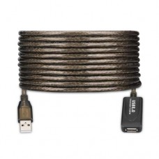 Cabo USB Ewent EW1024, USB 2.0, 25m, Preto, Amplificador de Sinal Cabo USB Ewent EW1024, USB 2.0, 25m, Preto, Amplificador de Sinal