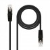Cabo de Rede Nanocable RJ45 Cat.5e UTP (10.20.0103-BK): 3m, Preto, AWG24
