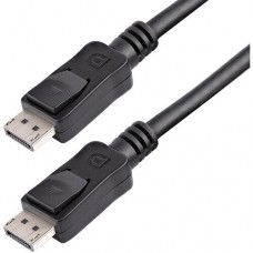 StarTech.com 3m Certified DisplayPort 1.2 Cable M/M with Latches DP 4k - Cabo DisplayPort - DisplayPort (M) para DisplayPort (M) - 3 m - travada, moldado - preto