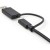 3ft Hybrid USB-C Cable w/USB-A Adapter